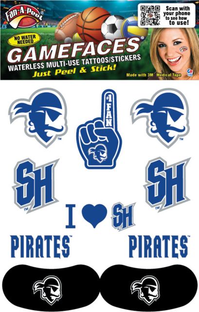 Seton Hall University Game Face Tattoos