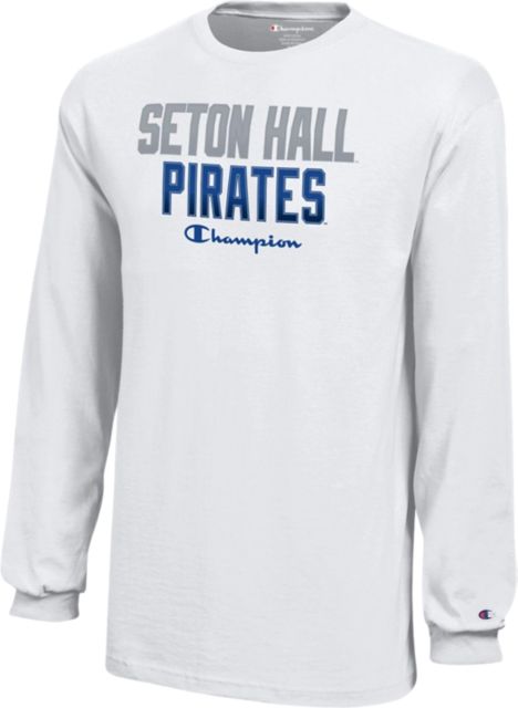 Youth White Seton Hall Pirates Dripping Basketball T-Shirt Size: Small