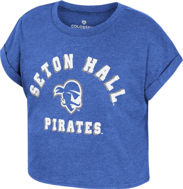 Seton Hall University Pirates Youth Girl Sparkle Crop T-Shirt