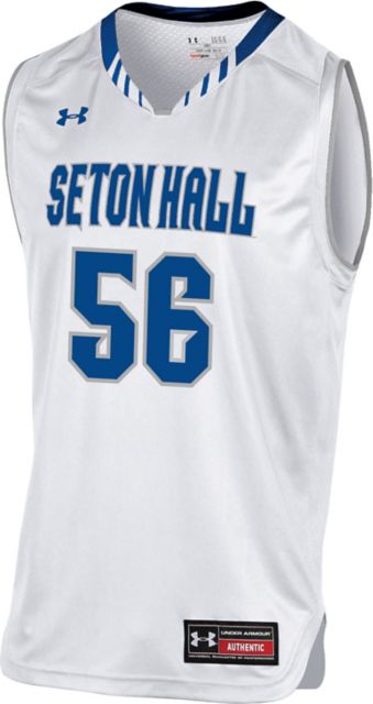 Seton Hall Pirates Under Armour Basketball On Court Warm Up Hoodie Shooting  T-Shirt - White