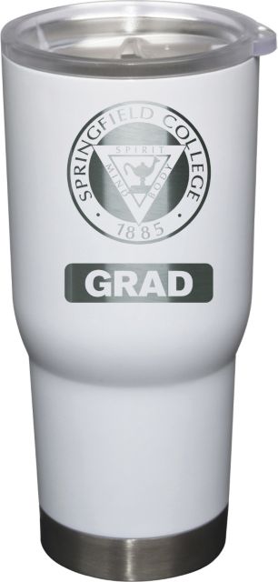 22 oz White Stainless Steel Tumbler Grad