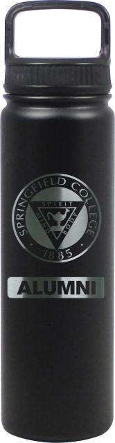 24 oz Matte Black Stainless Steel Water Bottle Alumni