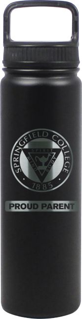 24 oz Matte Black Stainless Steel Water Bottle Proud Parent