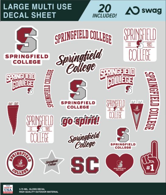 Springfield College Large Sticker Sheet