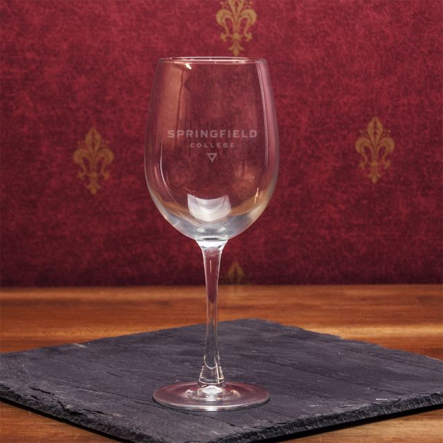 Springfield College 16 Oz. Wine Glass