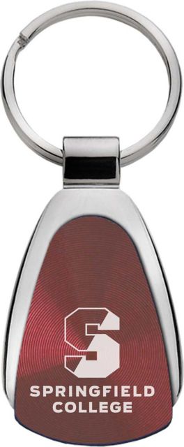 Springfield College Teardrop Keychain