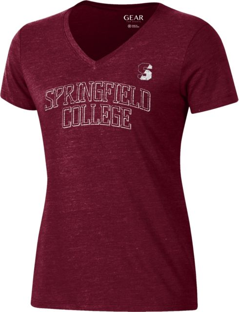 Springfield College Women's Short Sleeve V-Neck T-Shirt