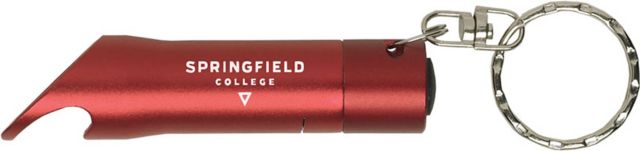 Springfield College Keychain with Bottle Opener Flashlite