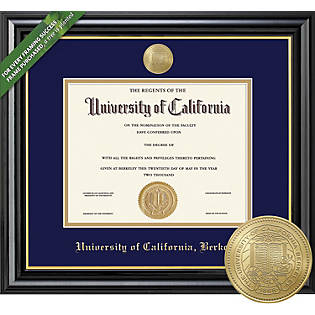 University of California Berkeley Diploma Frame Diploma Lithograph Major Logo UCB Emboss Graduation Award Degree Frames Gift Graduate Cal University Diploma Frame