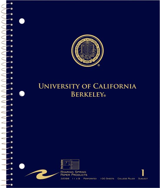 University of California Berkeley Notebook 100-Sheet