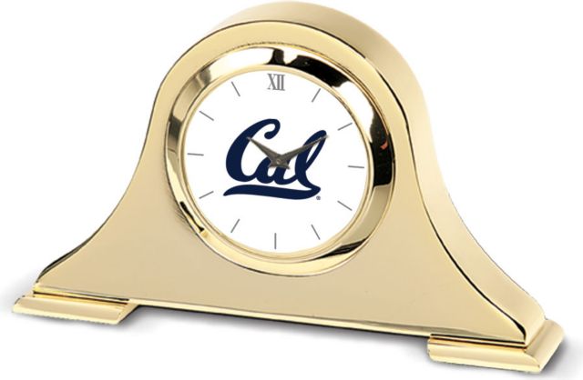 CSI Gold Napoleon Desk Clock With Colored Medallion - ONLINE ONLY