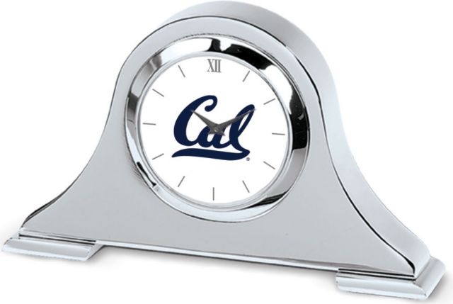 CSI Silver Napoleon Desk Clock With Colored Medallion - ONLINE ONLY