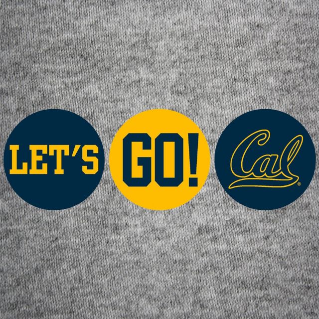 University of California Berkeley Let's Go Golden Bears 3-Pack Mini Button