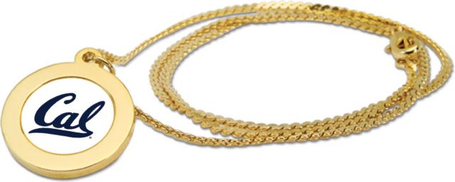 CSI Gold Pendant Necklace With Colored Medallian - ONLINE ONLY