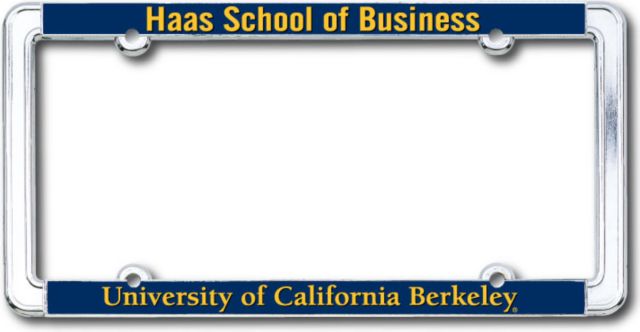 University of California Berkeley School of Business Thin Dome License Plate Frame