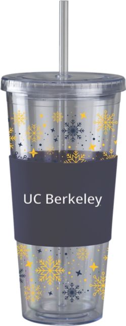 University of California Berkeley Straw Snowflake Tumbler
