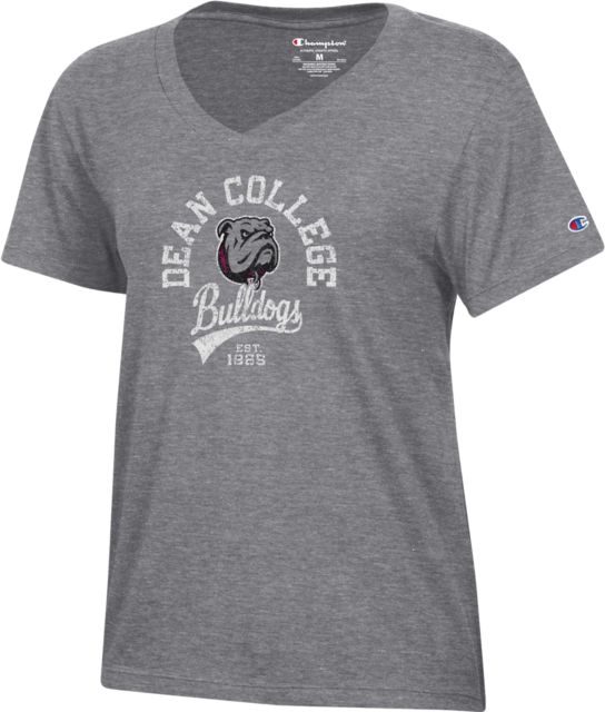 Dean College Bulldogs Women's V-Neck Short Sleeve T-Shirt
