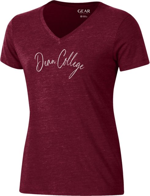 Dean College Women's Triblend V-Neck Short Sleeve T-Shirt