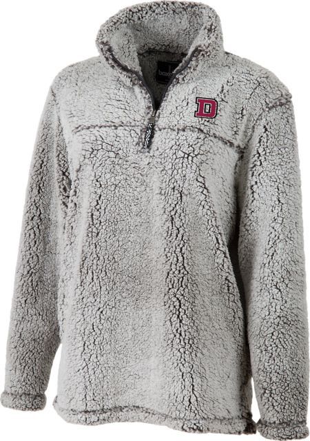 women's gray sherpa pullover