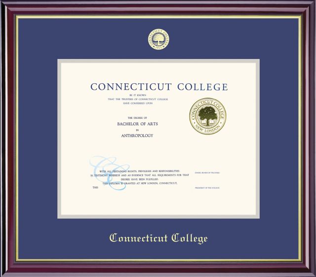 Connecticut College 8.5'' x 11'' Windsor Diploma Frame