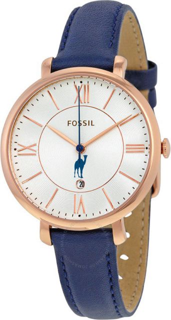 Fossil Jacqueline Navy Leather Watch - ONLINE ONLY