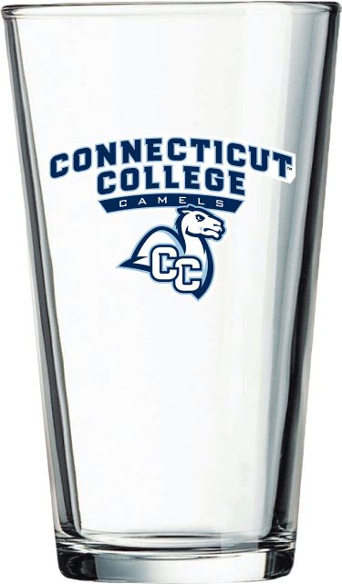 Connecticut College Camels 16 oz. Glass