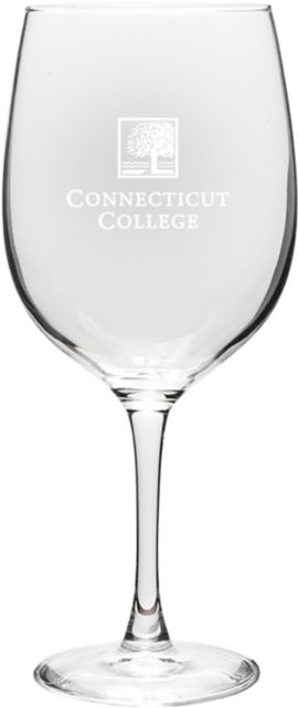 Connecticut College 19 Oz. Wine Glass