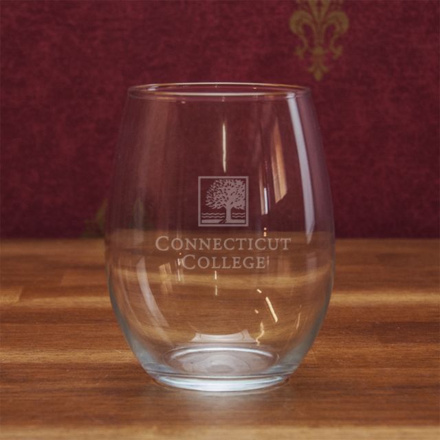 Connecticut College 21 Oz. Stemless Wine Glass