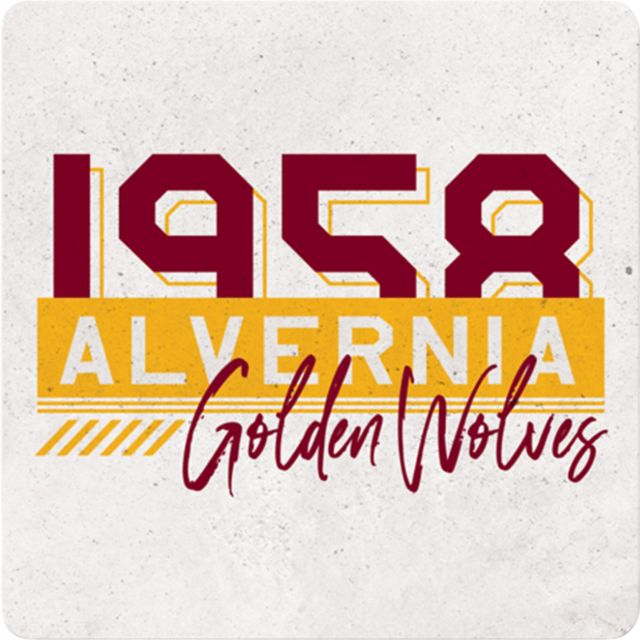 Alvernia University Golden Wolves 4'' x 4'' Coaster