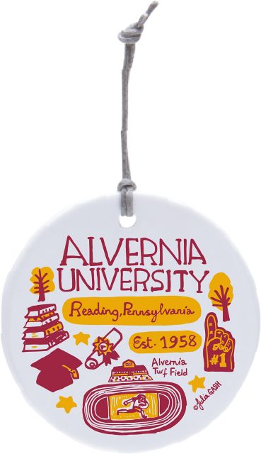 Alvernia University Julia Gash Ceramic Circle Ornament