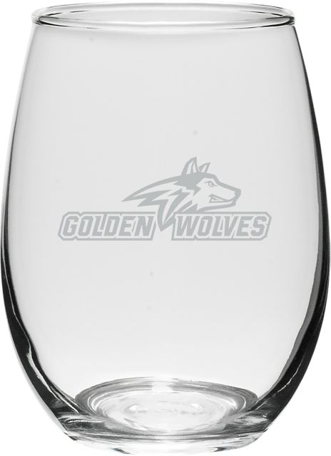 Alvernia University Golden Wolves 21 oz. Stemless Wine Glass