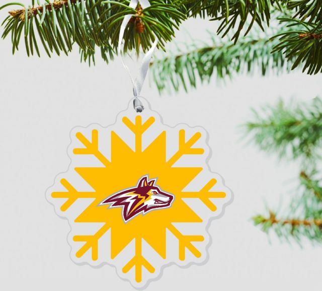 Alvernia University Golden Wolves 3'' x 4'' Etched Ornament