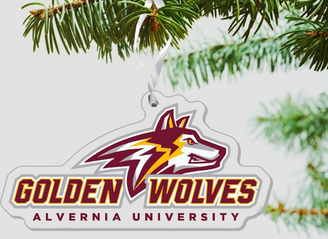 Alvernia University Golden Wolves 3"x 4" Ornament