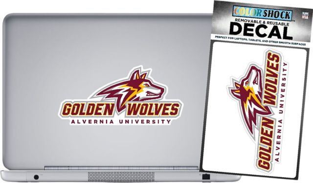 Alvernia University Golden Wolves 42 Sq In. Removable Decal