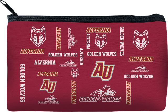 Alvernia University Golden Wolves Neoprene Zipper Pouch