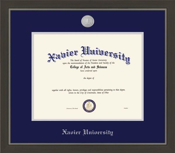 Xavier University Dimensions Plus Diploma Frame. Bachelors, Masters: Xavier  University