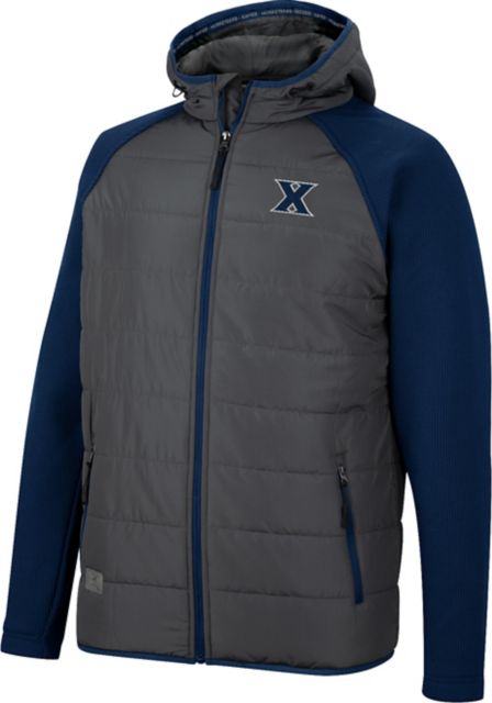 Xavier University Navy Blue and White Satin Jacket