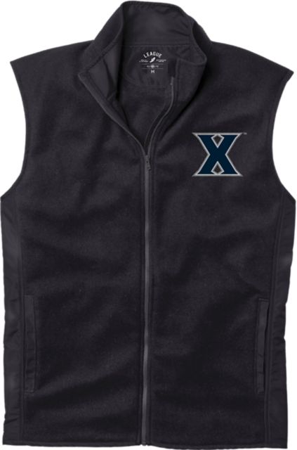 Xavier University Navy Blue and White Satin Jacket