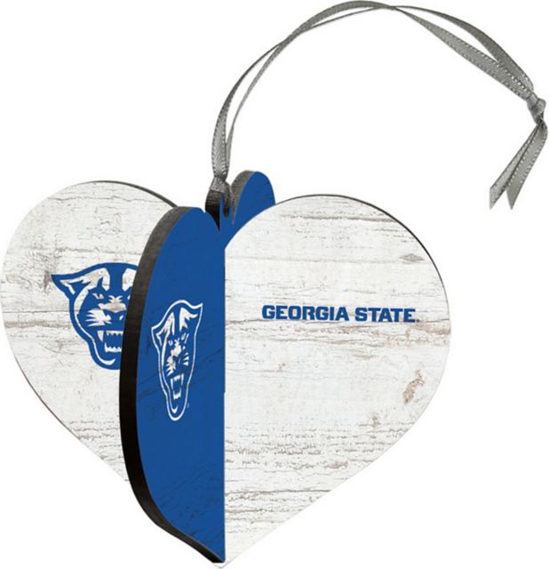 Georgia State University 3D Heart Ornament