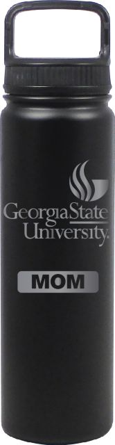 24 oz Matte Black Stainless Steel Water Bottle Mom