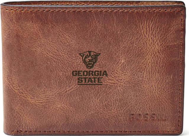 Fossil Leather Derrick Front Pocket Bifold - Brown - ONLINE ONLY