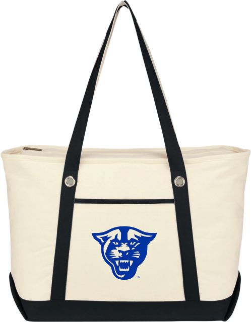 Georgia State University Panthers Canvas Zipper Tote Bag
