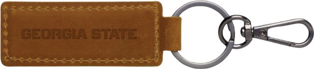 Georgia State University Leather Keychain