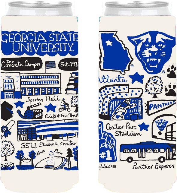 Georgia State University Slim Can Coozie