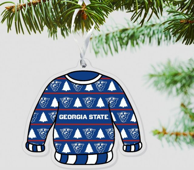 Georgia State University Panthers 3'' x 4'' Etched Ornament