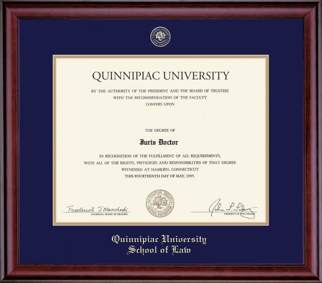 Quinnipiac University 11'' x 14'' Classic Diploma Frame