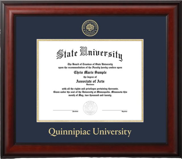 Quinnipiac University 11 in. x 8.5 in. Bachelors Diploma Frame