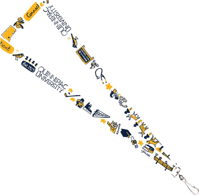 Quinnipiac University Julia Gash 3-4'' Satin Lanyard