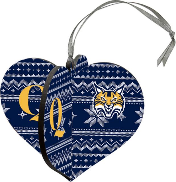 Quinnipiac University 3D Heart Ornament