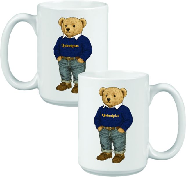 Quinnipiac University 15 oz. Teddy Bear Mug